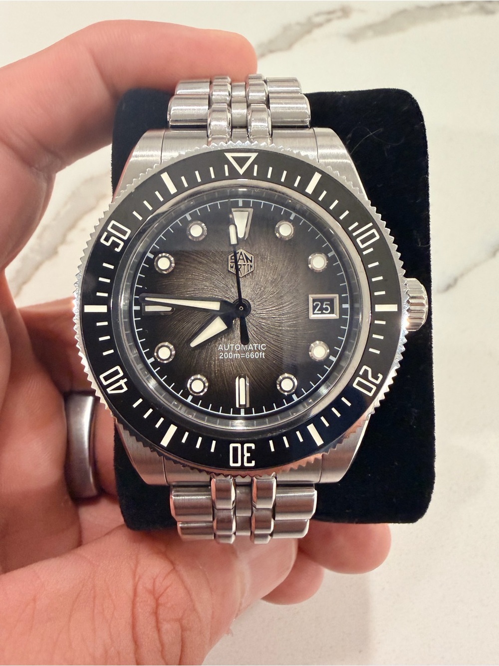Men’s Automatic Dive Watch - Black Dial and Black Bezel